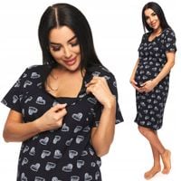 BAWEŁNIANA KOSZULA DO KARMIENIA PORODU CIĄŻOWA NAP