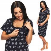 BAWEŁNIANA KOSZULA DO KARMIENIA PORODU CIĄŻOWA NAP