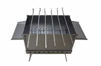 SKŁADANY MANGAL GRILL WĘGŁOWY + SZAMPURY 6 szt.