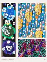 Plakat 75x100cm Kwiaty Art Deco v.5, Bénédictus Vintage do Salonu