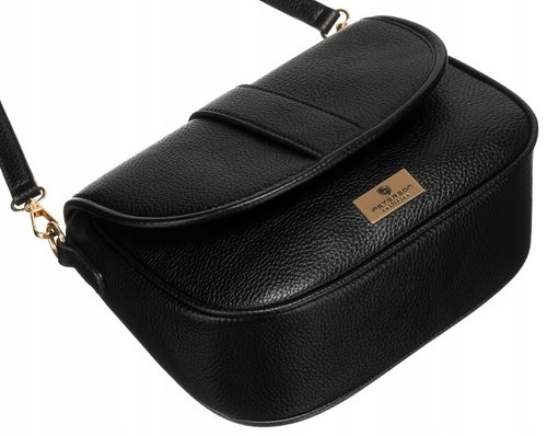 Torebka damska listonoszka PETERSON czarna modna miejska na długim pasku na Arena.pl