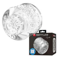 Masturbator Męski Pretty Love Crystle – Przezroczysty Dwustronny, 6 Cm