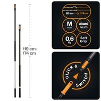 trzonek, drążek teleskopowy m oneclick 119-174 cm - fs-1080671