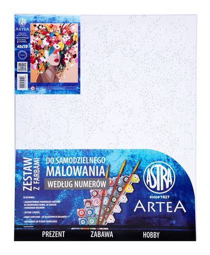 MALOWANIE PO NUMERACH PORTRET W KWIATACH ASTRA na Arena.pl