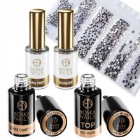 Zestaw do paznokci BOSKA NAILS Base Top No Wipe Primer Dehydrator + GRATIS