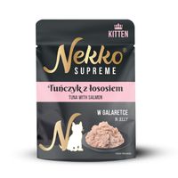 NEKKO SUPREME Kitten Tuńczyk z łososiem w galaretce 70g