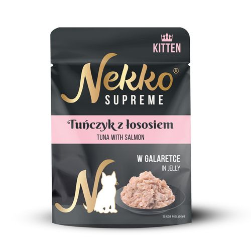 NEKKO SUPREME Kitten Tuńczyk z łososiem w galaretce 70g na Arena.pl