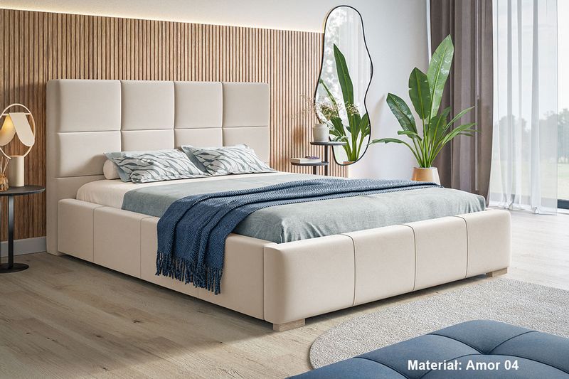 Łóżko tapicerowane LUX 7 140x200 ze Stelażem i pojemnikiem zdjęcie 5