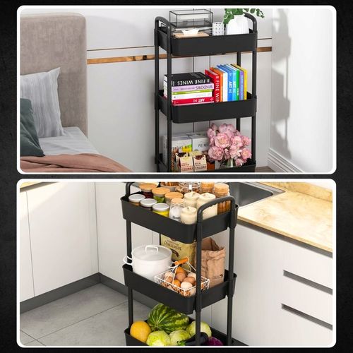 Wózek kuchenny STOLIK NA KÓŁKACH WÓZEK 3 POZIOMOWY BLOKADA KÓŁEK na Arena.pl