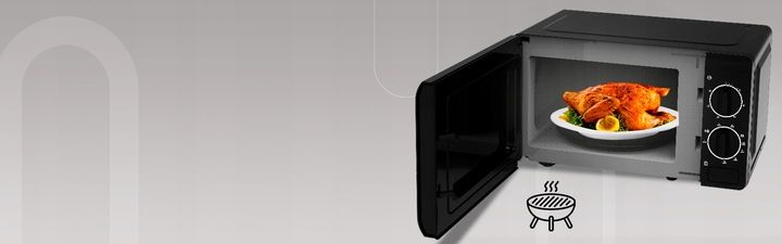 CZARNA KUCHENKA MIKROFALOWA UD MIKROFALÓWKA MIKROFALA WOLNOSTOJĄCA GRILL zdjęcie 5