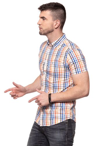 WRANGLER SS 1PKT BUTTON DOWN ORANGEADE W59444MV5 S na Arena.pl