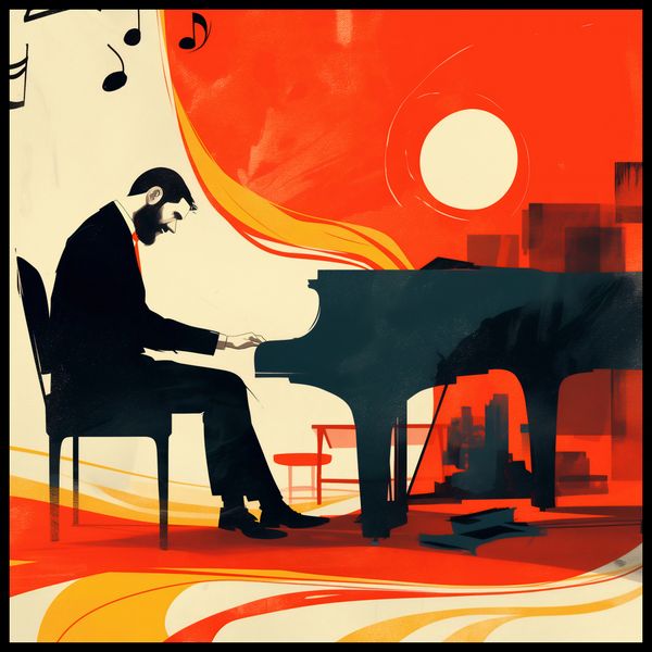 Plakat 100x100cm Pianista zdjęcie 2