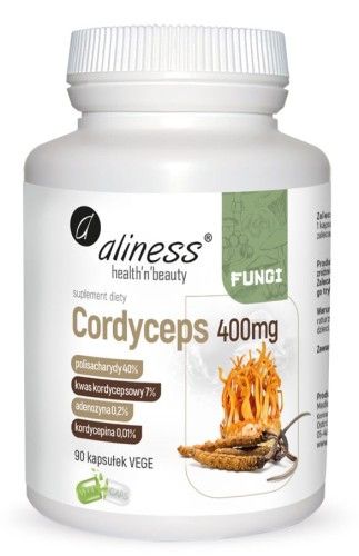 Aliness Cordyceps 400 mg 90 kaps. zdjęcie 1