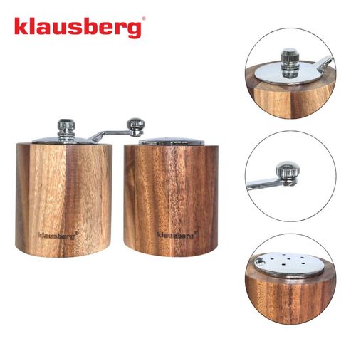 akacjowy młynek do pieprzu + solniczka klausberg kb-7859 na Arena.pl