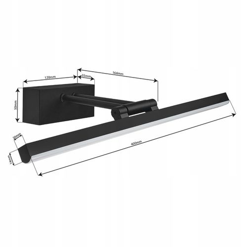 Kinkiet LED łazienkowy lampa nad lustro 10W 40cm neutralna na Arena.pl