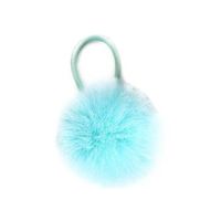 Brelok zawieszka gumka turkusowy pompon