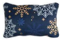 Poszewka Carol 30x45 cm granat welwet świąteczna poliester