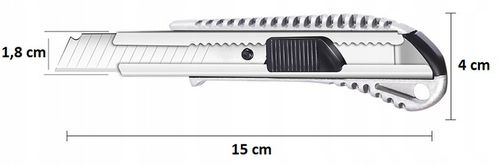 6x NÓŻ METALOWY NOŻYK TAPECIAK WYSUWANY Z OSTRZAMI OSTRZEM ŁAMANYM DO na Arena.pl