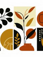 Plakat 50x65cm Kolaż Botaniczny