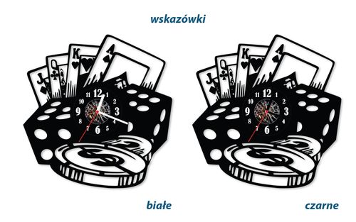 Zegar ścienny z płyty winylowej Kasyno 8.7 na Arena.pl