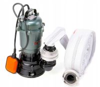 POMPA WODY CZYSTEJ BRUDNEJ SZAMBA PŁYWAK + WĄŻ 20M