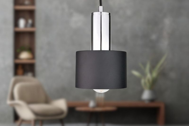 Lampa wisząca 2xE27 LUCE BLACK SILVER zdjęcie 3