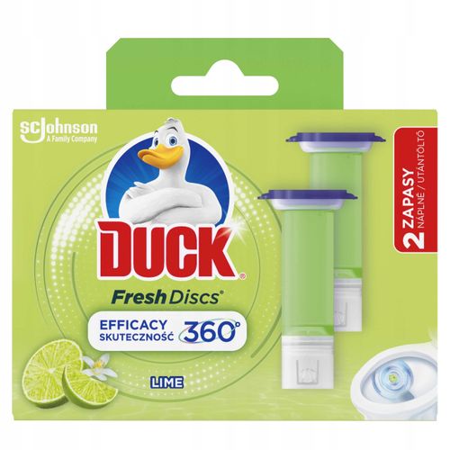 duck fresh discs lime - żelowy krążek do toalety 72ml (2 x 36ml) na Arena.pl