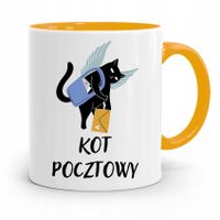 Kubek Żółty Dla Listonosza Kot Poczotwy Prezent Z Nadrukiem Ze Zdjęciem