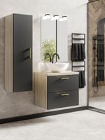 ZESTAW MEBLI ŁAZIENKOWYCH LUNA 60 szafka umywalka słupek w. (W5) + EB