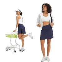 Spódnica sportowa tenisowa z szortami i kieszeniami granatowa XXL 2w1