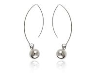 ELEGANCKIE WISZĄCE SREBRNE KOLCZYKI DUŻE GŁADKIE KULKI KULE 10MM BALLS