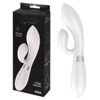 silikonowy wibrator króliczek w białym ekskluzywnym kolorze. elegancja