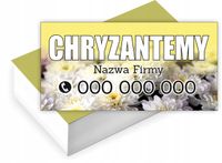 Wizytówki firmowe reklamowe 100 szt duży wybór różne wzory CHRYZANTEMY