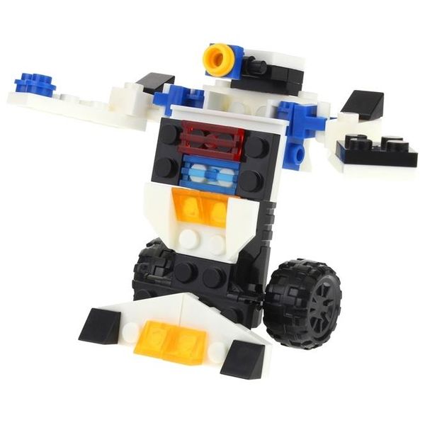 Klocki Konstrukcyjne 2w1 Auto Policyjne Robot zdjęcie 3