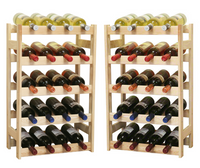 Emaga Drewniany regał na wino RW-1 /20 butelek/ Naturalny