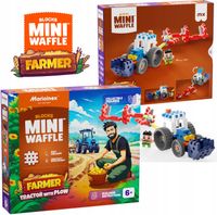 Marioinex klocki WAFFLE mini FARMER - Traktor z pługiem, 50 elementów