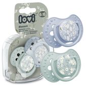 LOVI Smoczek uspokajający dynamiczny BLOSSOM BLUE 6-18m 2 sztuki