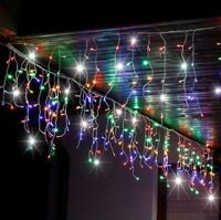 Lampki Choinkowe Sople 300 LED Kolorowe + FLASH ISKRA 300LAMPEK