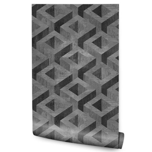 Tapeta NOWOCZESNY Geometryczny Wzór Kwadraty 3D na Arena.pl