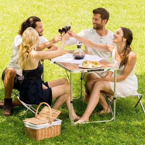Zestaw Turystyczny Stolik Składany Stół 4 Krzesła 5w1 Kempingowy Krzesełka na Arena.pl
