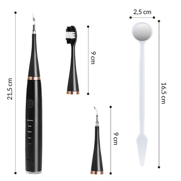 Szczoteczka Do Zębów + Scaler Heckermann Lc-H156 Czarna zdjęcie 6