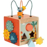 Kostka motoryczna edukacyjna 5w1 Świat Dinozaurów Drewno