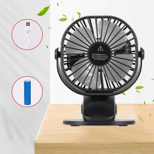 WENTYLATOR BIURKOWY CICHY WIATRAK BEZPRZEWODOWY 3 TRYBY USB TYPC na Arena.pl