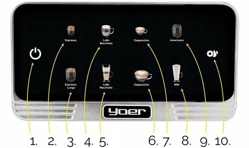 Ekspres do kawy Ciśnieniowy Yoer +LED 20bar 1350W Automatyczny +THERMOBLOCK na Arena.pl