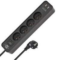 Listwa zasilająca 4 gniazda 2x USB 1.5m wyłącznik Brennenstuhl Ecolor