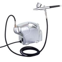 kompresor modelarski do aerografu as16 + aerograf double action hs-30 wężyk