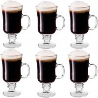 2 x SZKLANKI NA NÓŻCE DO KAWY LATTE MACCHIATO 210 ML ZESTAW SZKLANEK 6SZT