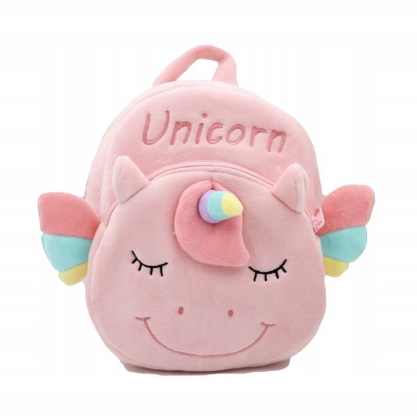 Plecak plecaczek pluszowy dziecięcy przedszkolny miękki mały jednorożec zdjęcie 1