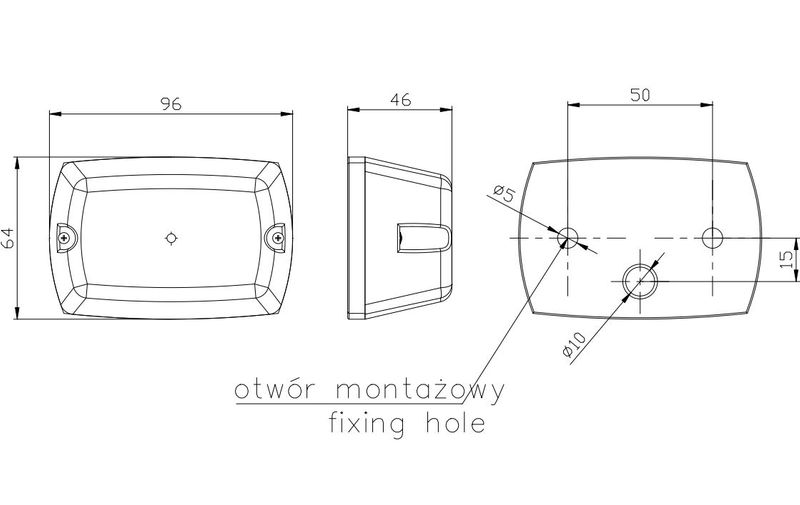 Lampa obrysowa biała IKARUS (006B) zdjęcie 2