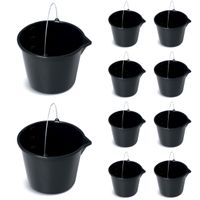 10x Wiadro budowlane gospodarcze 12l z lejkiem